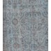 Grey Handmade Vintage Overdyed Turkish Carpet